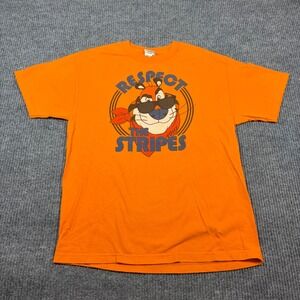 Vintage Kelloggs Shirt‎ Men's LTony the Tiger Respect The Stripes Orange